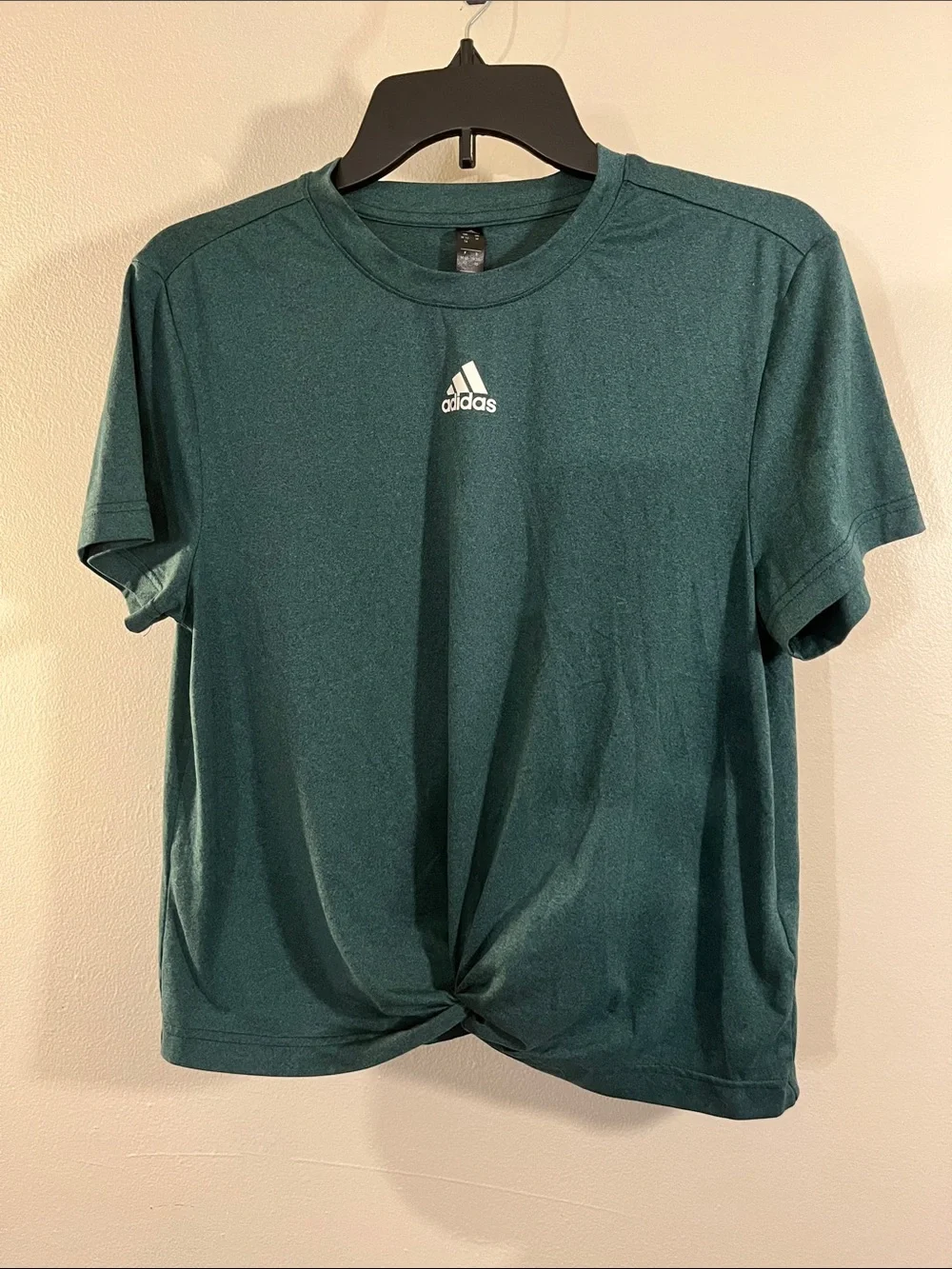 adidas Men's Short-Sleeve Crew Tee in Teal Green
